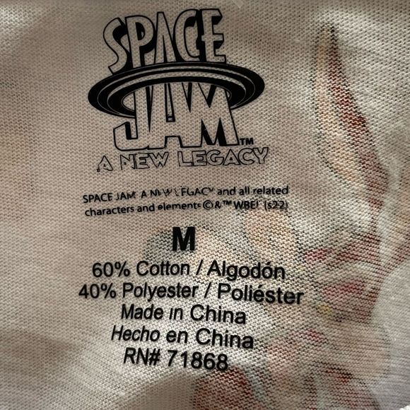 Warner Brothers Space Jams T Shirt White Size Medium - Picture 5 of 6